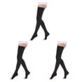 thumbnail image 4 of maskred Soft And Comfortable Tights High Stocking Stretchy Warm Fashionable Easy To Wear Nylon Compression Stockings Open Toe-black L 3Set, 4 of 6