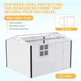 thumbnail image 2 of Ourlova Spacious 8x10 FT Metal Outdoor Storage Outdoor Storage Unit - Clear Window Solar Light Lockable Brown, 2 of 8