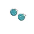 thumbnail image 1 of Wweixi Round Earrings Eye-catching Eardrops Fine Electroplating Rhinestone Inlay Ear Studs Gorgeous Gift for Birthday Party Wedding Cyan, 1 of 6