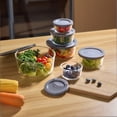 thumbnail image 4 of Mainstays 6 pcs Set Round Glass Food Storage Container, 4 of 6