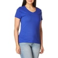 thumbnail image 3 of Hanes T-Shirt à Col en V X-Temp pour Femmes, TG, Bleu Royal Foncé, 3 of 5