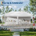 thumbnail image 4 of Bingirl 10X20 Pop Up Canopy Tent Commercial Grade Dual Wall System Full Protection Steel Frame Full Accessories Kit for Market Stalls Backyard Events Camping Outdoors, 4 of 5