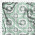 thumbnail image 4 of Soimoi Green Silk Fabric Floral & Block Decor Fabric Printed Yard 42 Inch Wide, 4 of 5