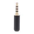 thumbnail image 1 of Esquirla Replacement Gold Plated 4 Pole 3.5mm Male Repair headphone Jack Plug Metal Audio black, 1 of 8