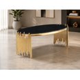 thumbnail image 1 of K-Living Venus Coffee Table with Black Glass Top & Gold Polished Stainless-Steel Base, 1 of 6