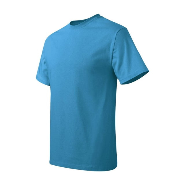 Hanes TAGLESS Men`s T-Shirt - Best-Seller, M, Light Blue