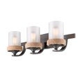 thumbnail image 5 of Chatham Luminaire de Coiffeuse à 3 Lumières en Blanc Naturel avec Verre Clair Sablé, 5 of 5