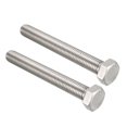 thumbnail image 1 of Unique Bargains M12 Thread 100mm 304 Stainless Steel Hex Head Screws Bolts 2pcs, 1 of 1