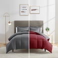 thumbnail image 1 of Nestl Ensemble de Couette Réversible, Ensemble de Couette Grand/double, Gris/bourgogne, 1 of 6