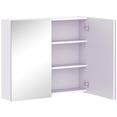 thumbnail image 1 of HOMCOM Wall Mount Medicine Cabinet with Mirror Adjustable Shelf 2 Doors, 1 of 9