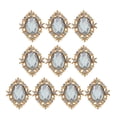 thumbnail image 2 of Crystal Rhinestone Button Flatback Gemstone Cabochon 30x25mm, 2 of 7