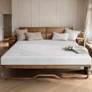 Noble House 4 Inch Gel Memory Foam Sofa Mattress Cushion, Queen Size Foldable Medium Firm Bed Pad with Non-Slip Bottom