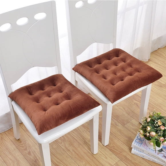 Meitianfacai Coussin de Chaise Givré Uni Coussin de Chaise de Salle à Manger Coussin de Siège pour Bureau Étudiant et Hiver Non Décolorant