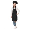 thumbnail image 1 of TOPTIE Kids Apron and Chef Hat Set, Adjustable Cotton Child Cooking Kitchen Apron, S-XXL-Black-L, 1 of 8