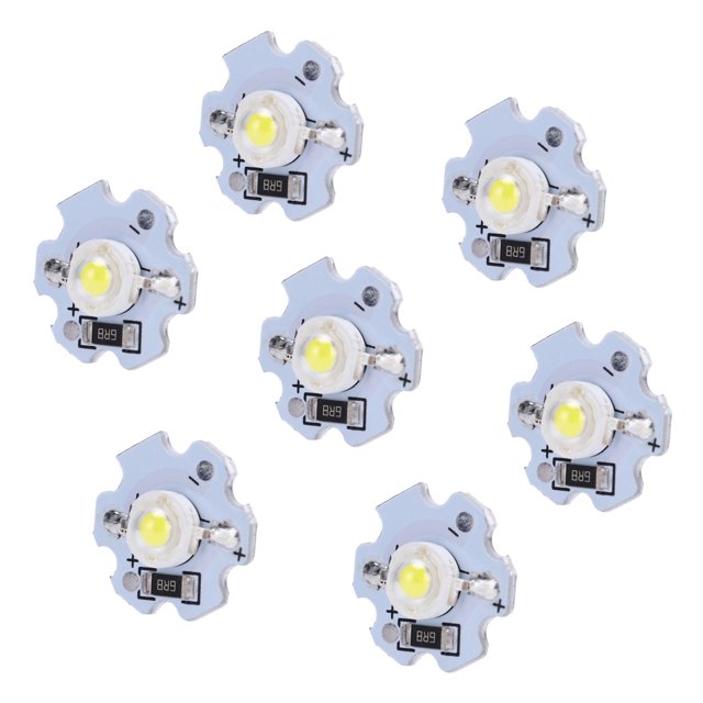 25Pcs 5V 1W LED Chips Aluminum DIY Lighting Fixtures, High Brightness 200LM Suitable for Flashlights, Modeling Lights, Headlights