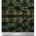 thumbnail image 1 of Soimoi Silk Fabric Filigree Damask Print Fabric by Yard 42 Inch Wide, 1 of 3