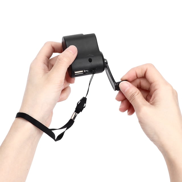Téléphone à Manivelle USB, Téléphone Intelligent Portable d'Urgence pour Randonnée et Camping en Plein Air, Autonomie en Veille de 3 à 8 H, Téléphone Intelligent à Manivelle avec Lumière DEL