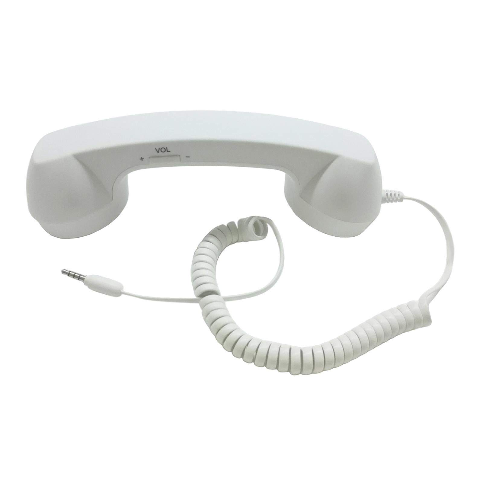 Phone Handset 3.5mm Stylish Fashion for Cellphone White
