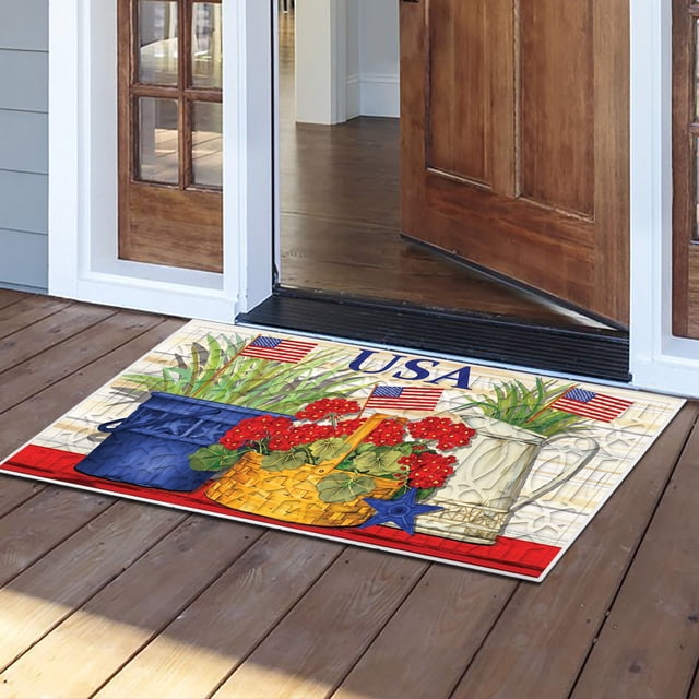 Non-Slip Absorbent Floor Mat | Water and Oil Resistant Doormat for Kitchen, Bathroom, and Entryway | Felt and Rubber Backing | 40x60cm Indoor Outdoor Rug for Home