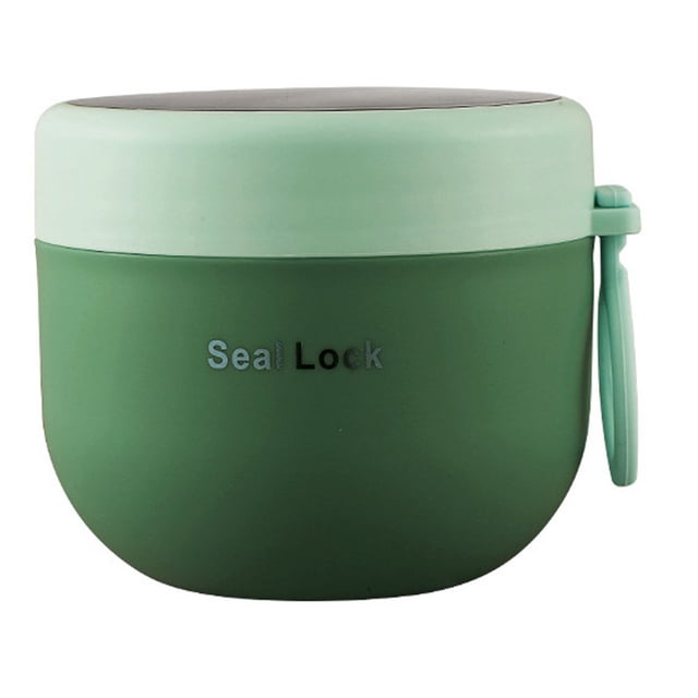 Tasse à Soupe 600 ml Étanche Grande Capacité en Acier Inoxydable à Double Paroi, Pot Alimentaire Isolé sous Vide pour Soupe Scolaire