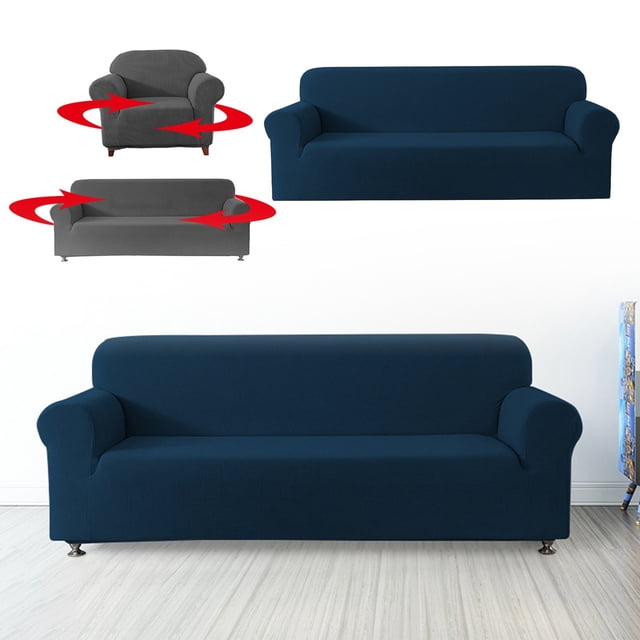 Riforla Housse de Sofa Élastique Housse de Sofa Uni Housse de Sofa pour la Maison Housse de Sofa Tout Inclus pour la Plupart des Types de Sofa pour 1 4 Places Housse de Sofa E D