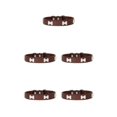 thumbnail image 2 of Maytalsory Comfortable Wear Cat Collar In Multiple Sizes With Stylish PU PU Cat Collar Dogs Collars coffee 1.5*37cm 5Set, 2 of 6