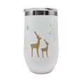 thumbnail image 1 of Holiday Time 16oz Double Wall Tumbler White, 1 of 2