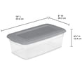 thumbnail image 2 of Sterilite Set of (10) 5.7 Liter Storage Box, Clear Plastic Storage Bins, Snap-on Lid, Grey, 2 of 6