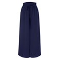 thumbnail image 3 of GZWYHT Wide Leg Pants,Palazzo Pants,Women's Wide Leg Pants Flowy Ruffle Solid Color Drawstring Waist Pants,Flowy Pants,High Waisted Pants,Sweatpants Women,Navy,XXL, 3 of 6