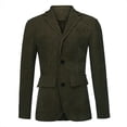thumbnail image 3 of Mens New England Solid Color High Quality Casual Corduroy Single Breasted Suit, 3 of 8