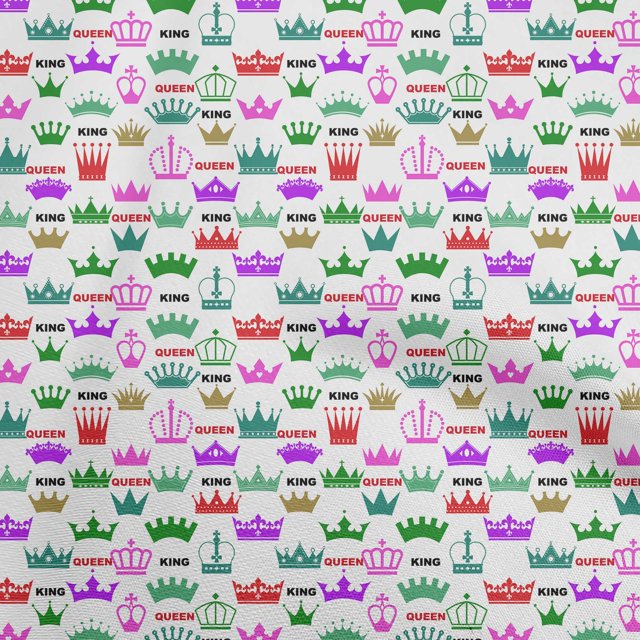 oneOone Velours Violet Tissu Asiatique Rétro Couronne Robe Tissu Imprimé Tissu par la Cour 58 Pouces de Large