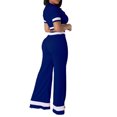 thumbnail image 2 of Hauts à Manches Courtes pour Femmes Mode Été Col Rond Couleur Unie Décontracté Ensemble Haut à Manches Courtes + Pantalon Léger Pantalons d'Été Femmes Hauts à Manches Courtes pour Femmes, 2 of 6