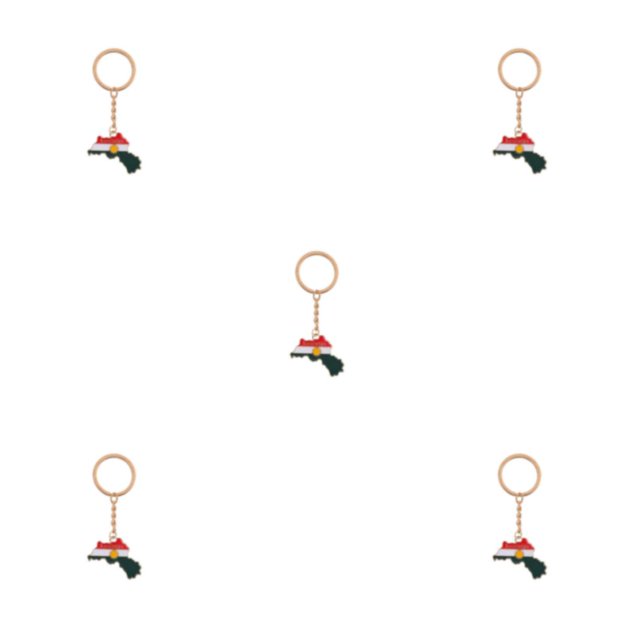 Baohd Coloré Drapeau Carte Pendentif - Se Démarquer Foule Charmant Collier Mode Collier Cadeau Porte-Clés 5Set