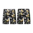 thumbnail image 3 of Men Loose Short Trousers  Drawstring Casual Party Street Sports Pants Beach Pool Summer Trousers, 3 of 4
