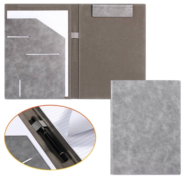 Clipboard Folder Work Folder Portfolio Padfolio Resume Folder With Pocket Premium Faux Leather Interview Writing Legal Pads Document Organizer Portfolio