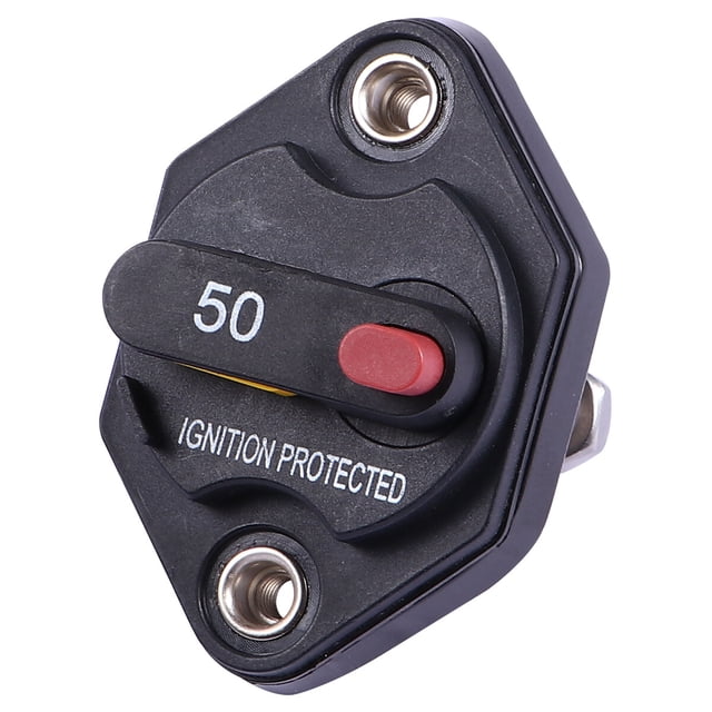 FRCOLOR Circuit Breaker Automatic Circuit Breaker for Protection Made of PVC Black Color 50A,2.19"X1.46"X1.5"