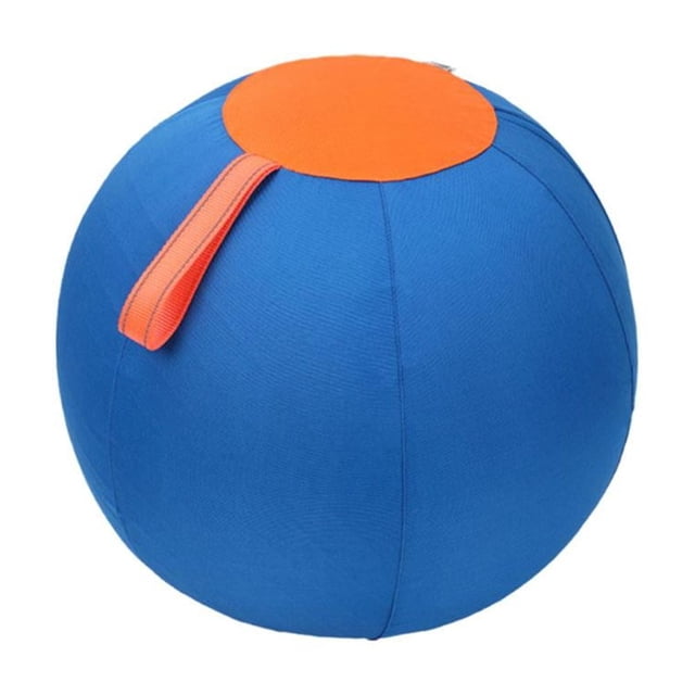 Herding Ball For Dogs Dog toy inflatable ball 2024 NEW U:K. A large blue inflatable ball made of durable PVC and polyester, featuring an orange patch and handle for easy grip. Available in sizes S (45cm/17.7 inches), M (55cm/21.7 inches), and L (65cm/25.6 inches). Designed for interactive play, exercise, and emotional engagement for dogs, horses, and other large pets. Includes a pump for inflation.