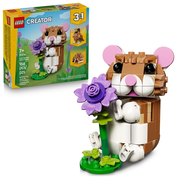 LEGO Creator 3 en 1 Le Hamster Mignon avec une Fleur 31376