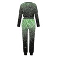 thumbnail image 5 of Soldes de Liquidation tumgatte Tenues pour Femmes Tenues Décontractées Grande Taille Tenues d'Automne pour Femmes Ensemble Détente Mode Imprimé Manches Longues Col Rond Chandail à Enfiler Hauts et Pantalons Ensemble 2 Pcs pour Femmes, 5 of 5