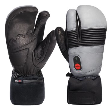 SAVIOR HEAT Winter Electric Heated Gloves Warm Men Women Sheepskin Leather Waterproof Rechargeable Battery Warm Hand Ski Gloves