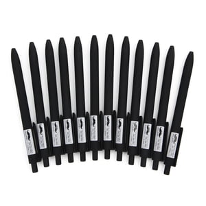 Moustache® Retractable Gel Pens, 0.5mm Point, Black Ink, 12 Count