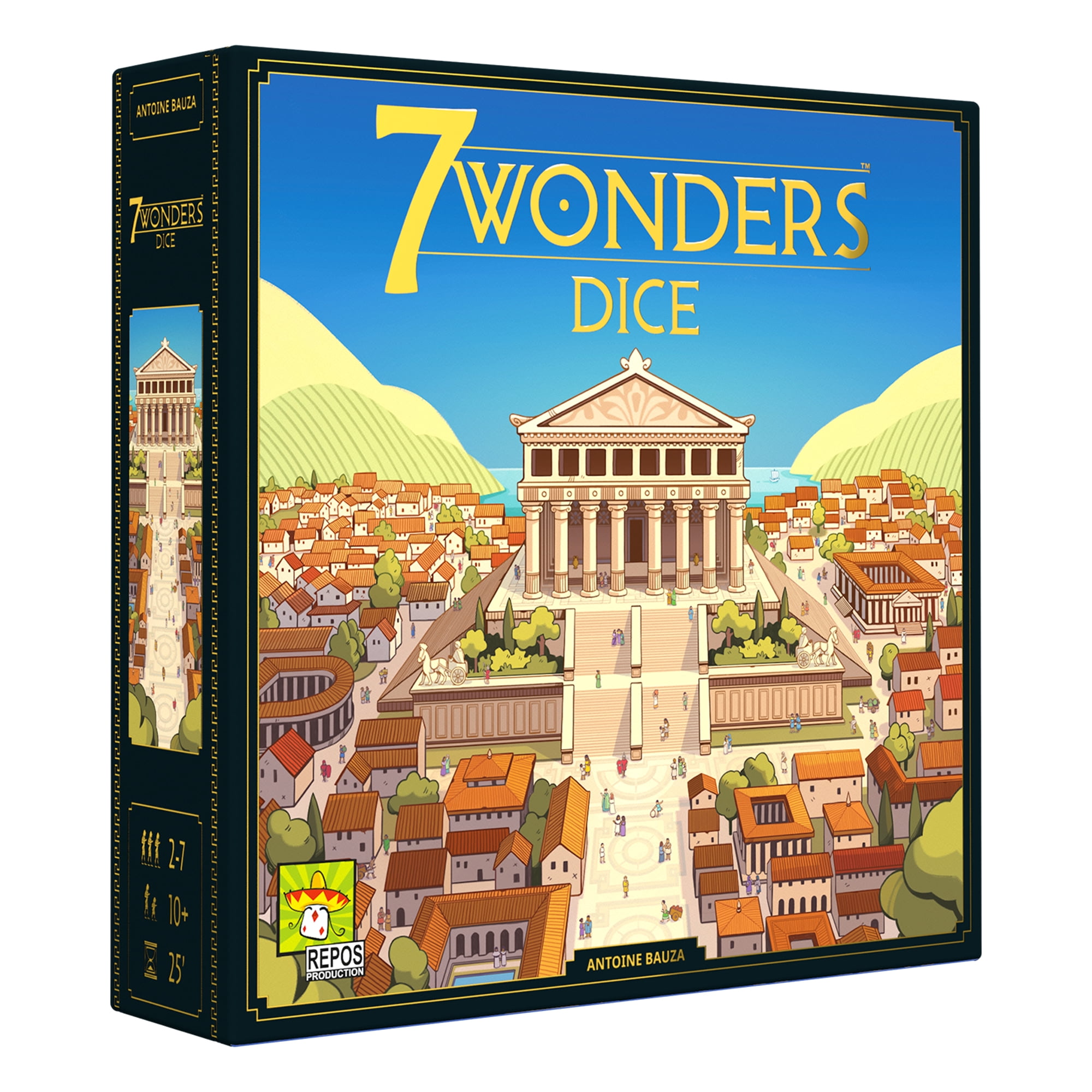 7 Wonders - Dice, Jeu de Stratégie et de Dés (Version Française) par Repos Production, 10 Ans et Plus