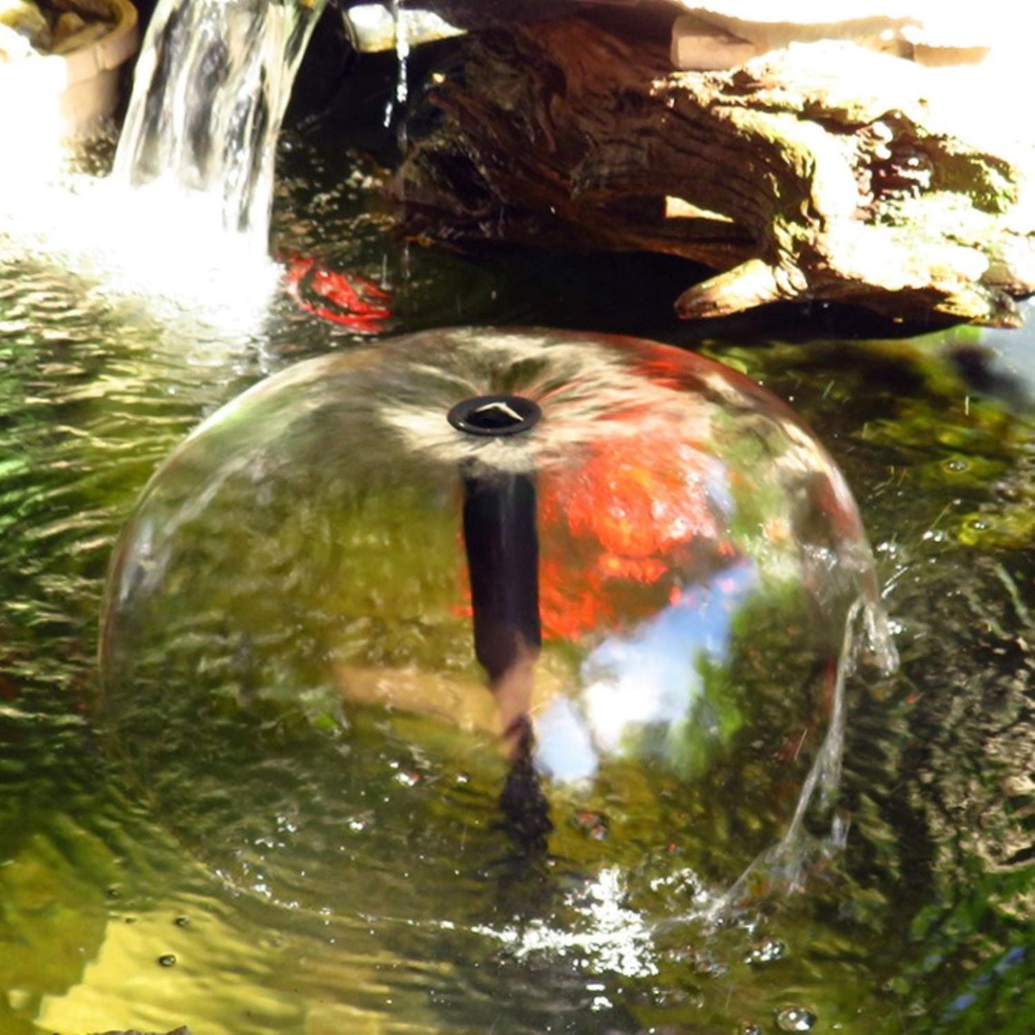 KoolScapes Pompe d'étang 200 GPH avec 2 buses de fontaine interchangeables, caractéristique d'eau extérieure pour jardin