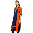 thumbnail image 2 of Phagun Kurta Droite en Rayonne pour Femmes Tunique d'Été Décontractée, 2 of 8