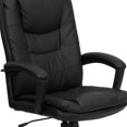 thumbnail image 3 of High Back Black Leather Executive Swivel Office Chair with Arms, 3 of 9