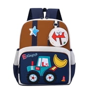 GPOECD Kids Backpack with Forklift Print Lightweight Durable School Bag Cute for Boys Girls Travel Outdoor Kids Backpack Dark Blue,One Size