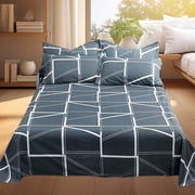 Cagogo Bedding Sets, All Season Soft Flannel Bed Sheet Set for AdultsKids, 3 Piece Bedding Set with Pillowcases Shrinkage Fade Resistant, Cozy Bed Sheet Set for Home Bedroom Hotel Dormitory