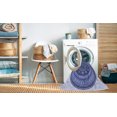 thumbnail image 2 of Ahgly Company Jeans Ronds Lavables en Machine Intérieur Transitionnel Tapis Bleu, 7 Pieds Rond, 2 of 7