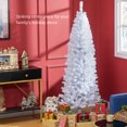 thumbnail image 4 of HOMCOM 6FT Artificial Christmas Tree with Automatic Open for Home White, 4 of 10
