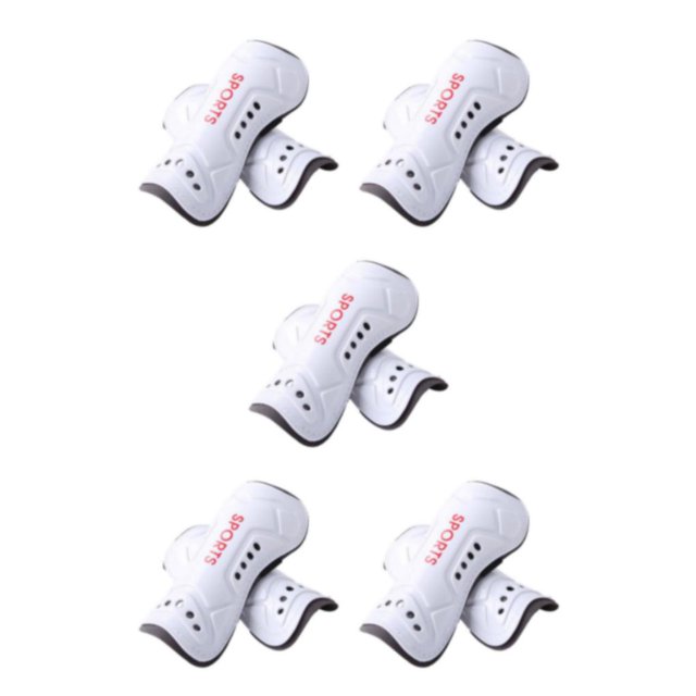 Thinsony Impact Resistance Leg Protector For Adult Soccer Training Durable Construction Injury Prevention kid white 5Set